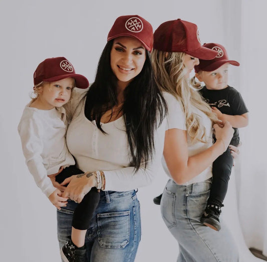Maroon Suede Mama X Trucker
