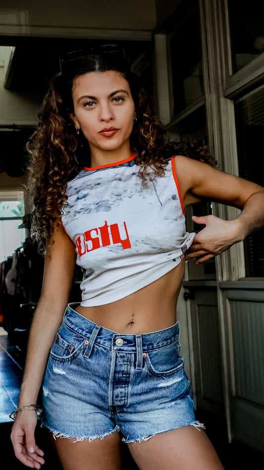 All Ova Slim Fit Sleeveless Skimmer Tank- RUSTY USA