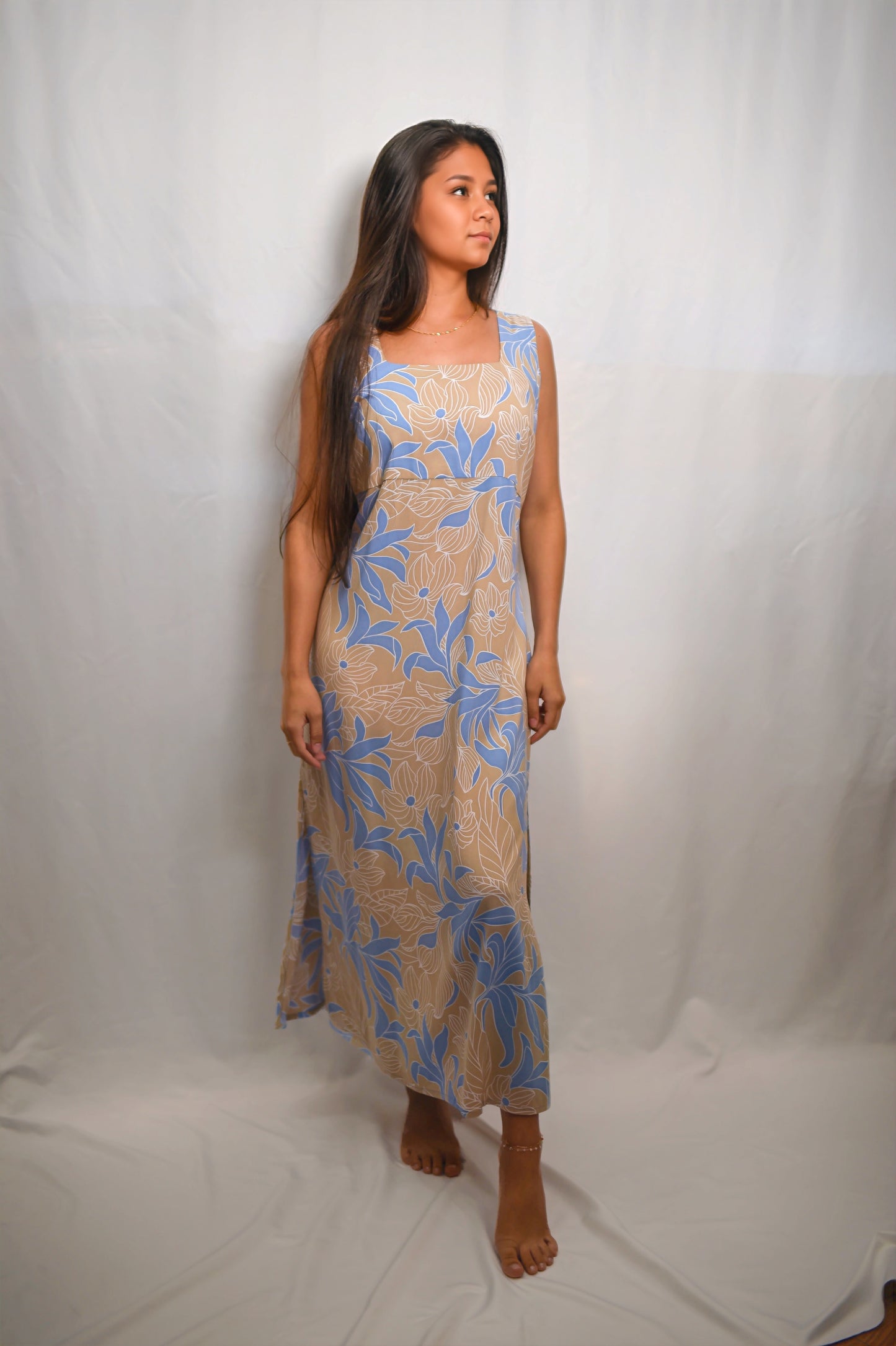 AOLANI DRESS - Tropical Steel Blue - KHUSH 45