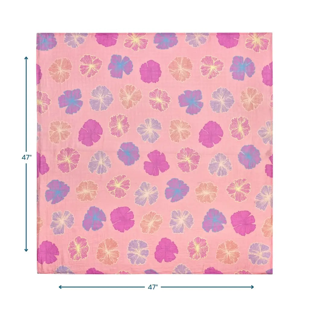 Seaflower - Muslin Swaddle Blanket - Coco Moon