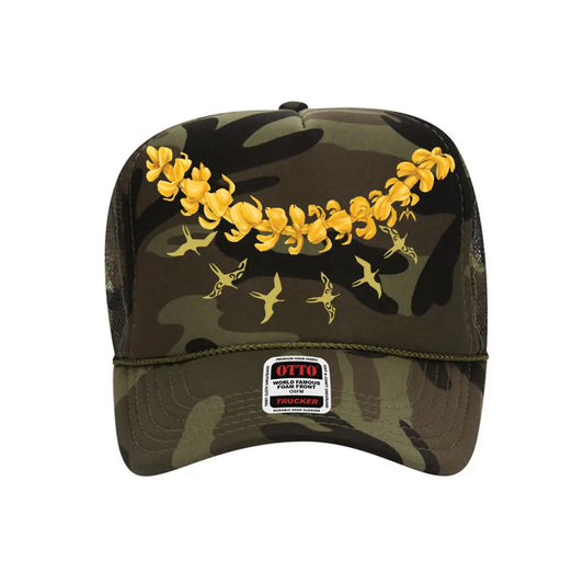 Pua x Iwa Trucker Hat- Camo - Na Koa Brand
