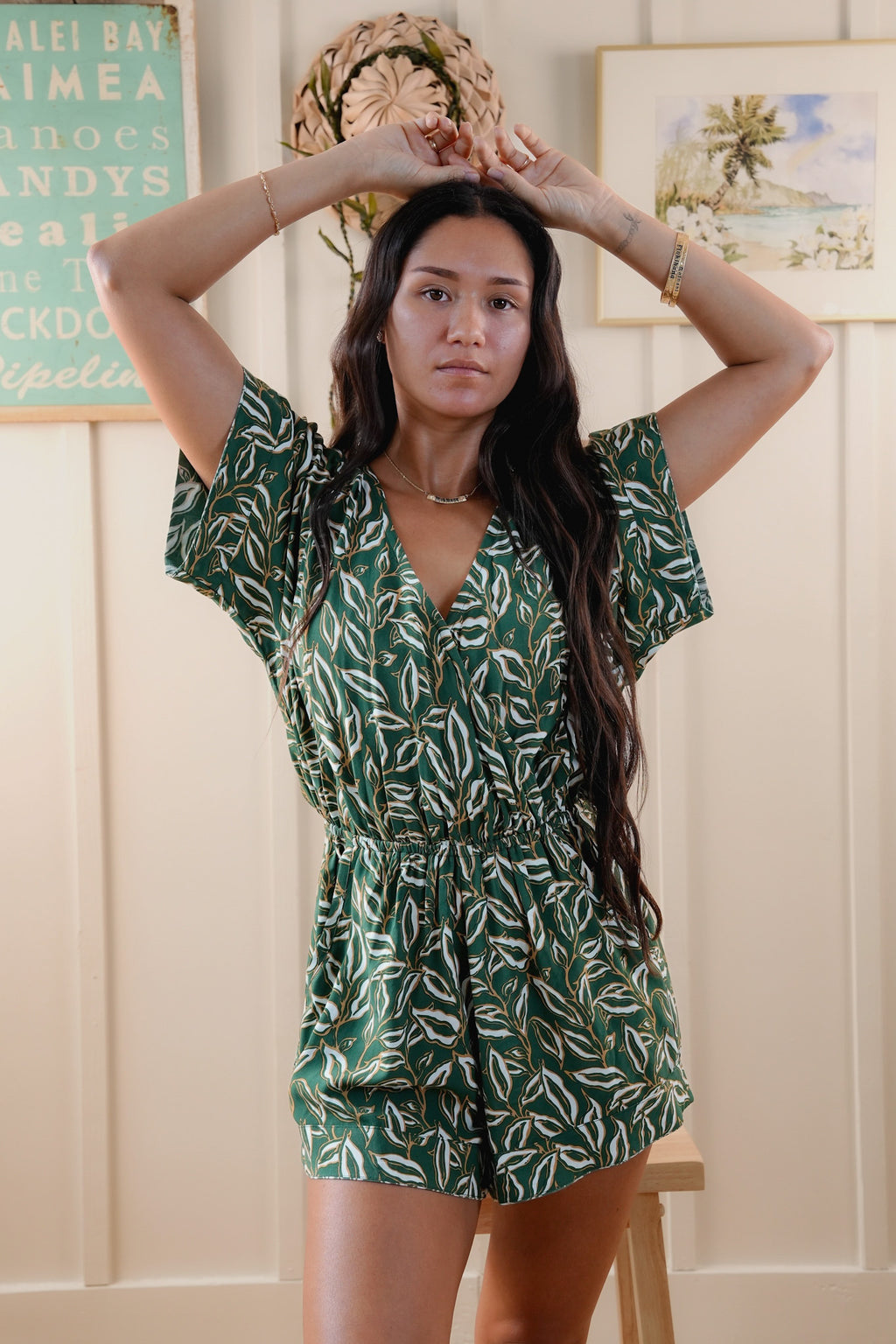 Wailea Romper - Lauris Green