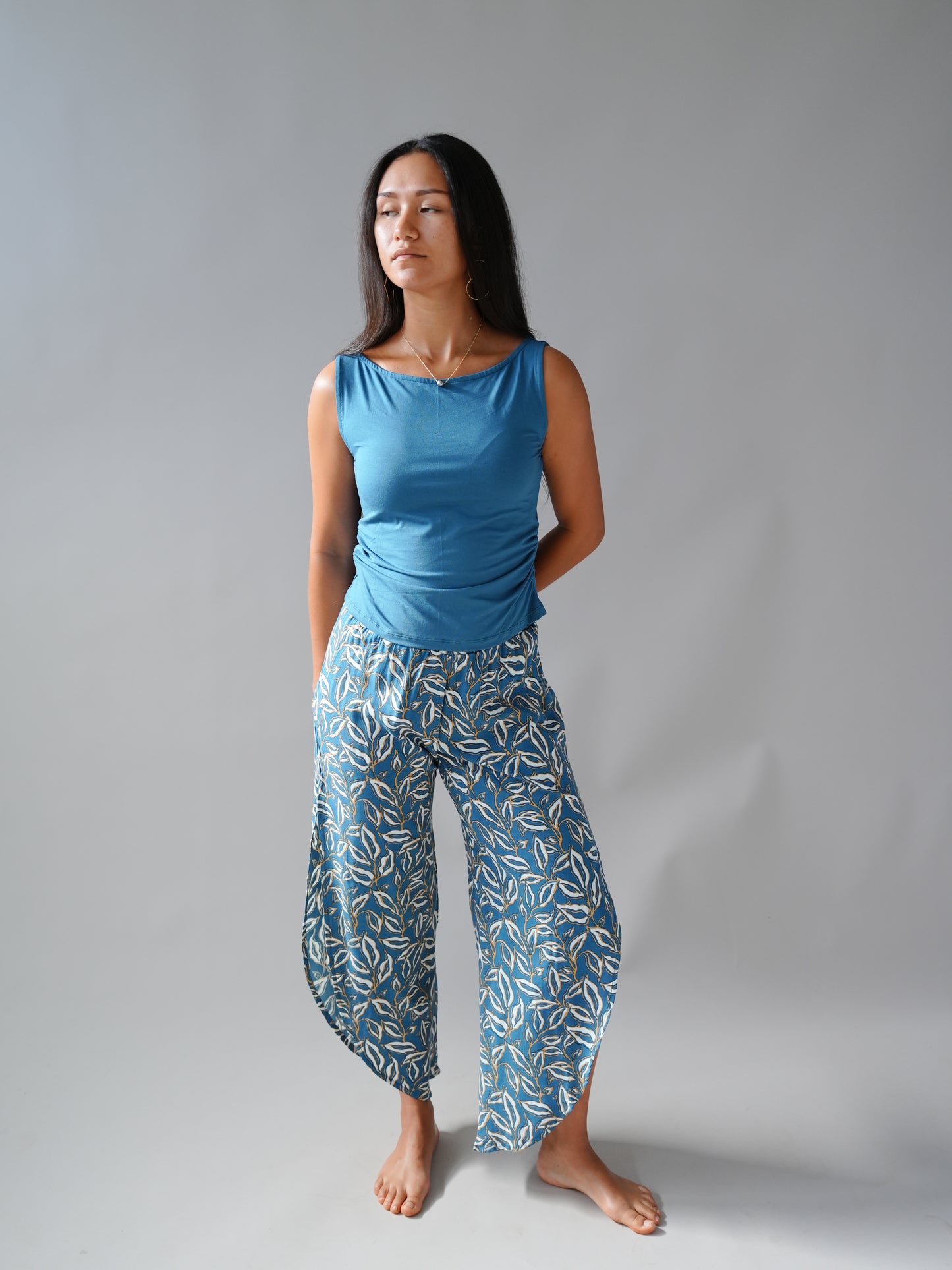 Haven Pant (Short Length)- Lauris Petrol