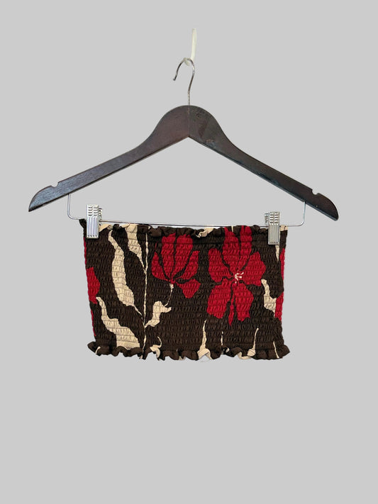 Yara Bandeau Top - Fleur Brown