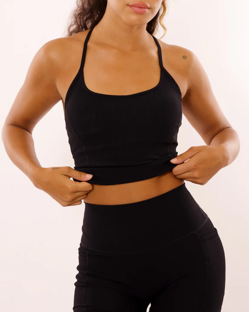 Ribbed Ave Tank - Black - ABT