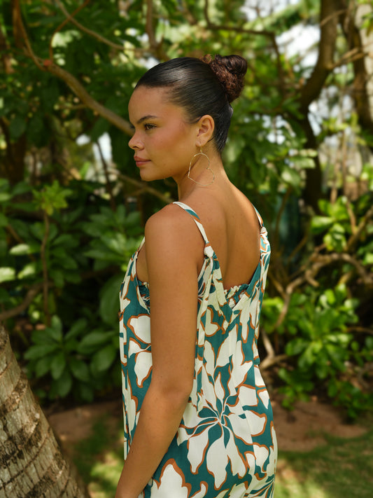 Aria Jumpsuit - Bloomtide Petrol