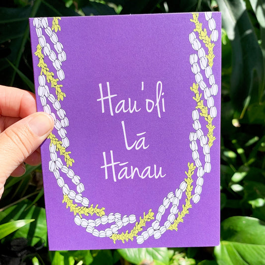 Pikake & Pakalana Birthday Card Purple - DSD