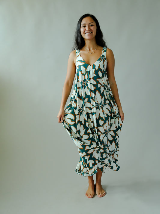 Lust Dress- Bloomtide Petrol