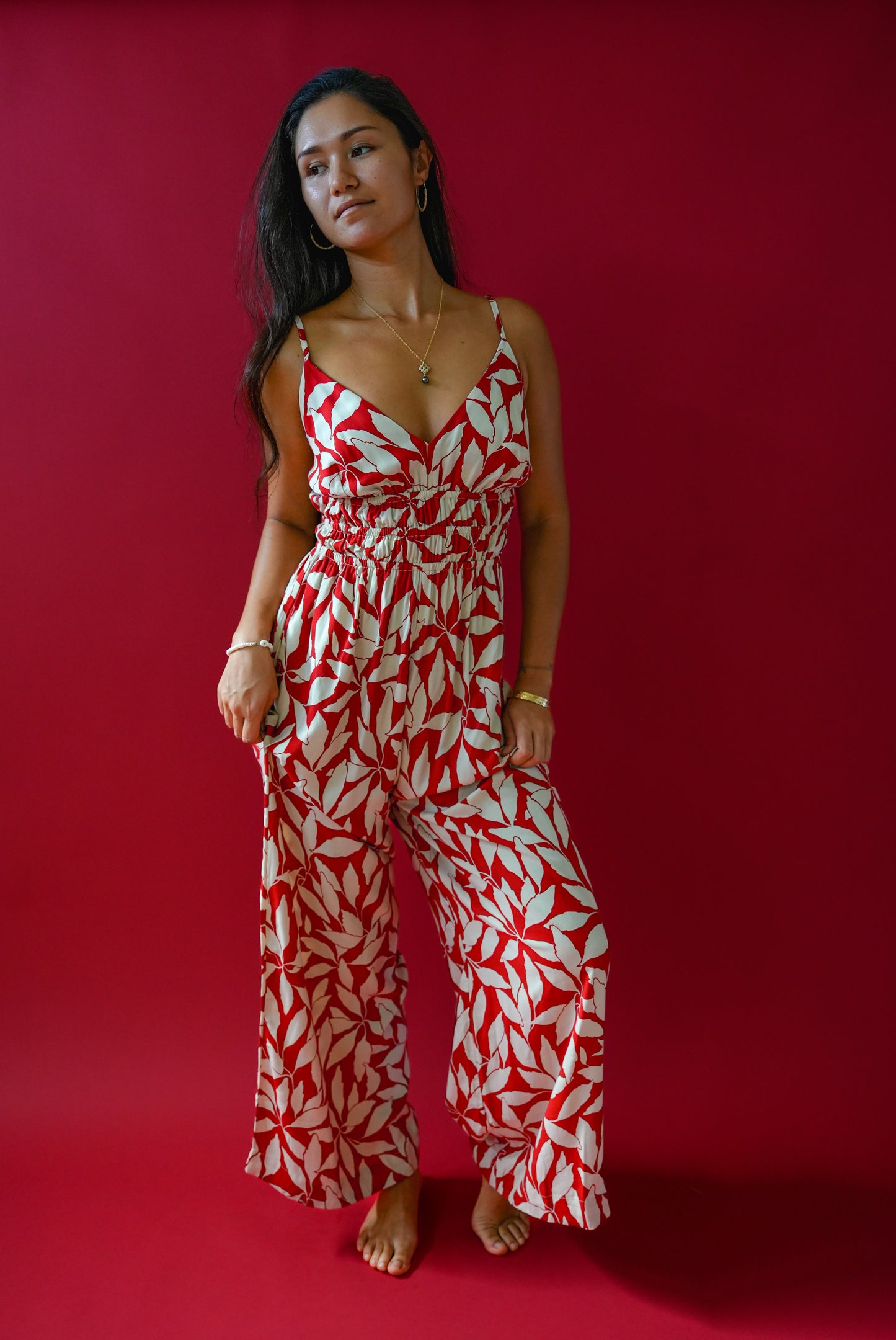 Perola Jumpsuit - Laleen Red