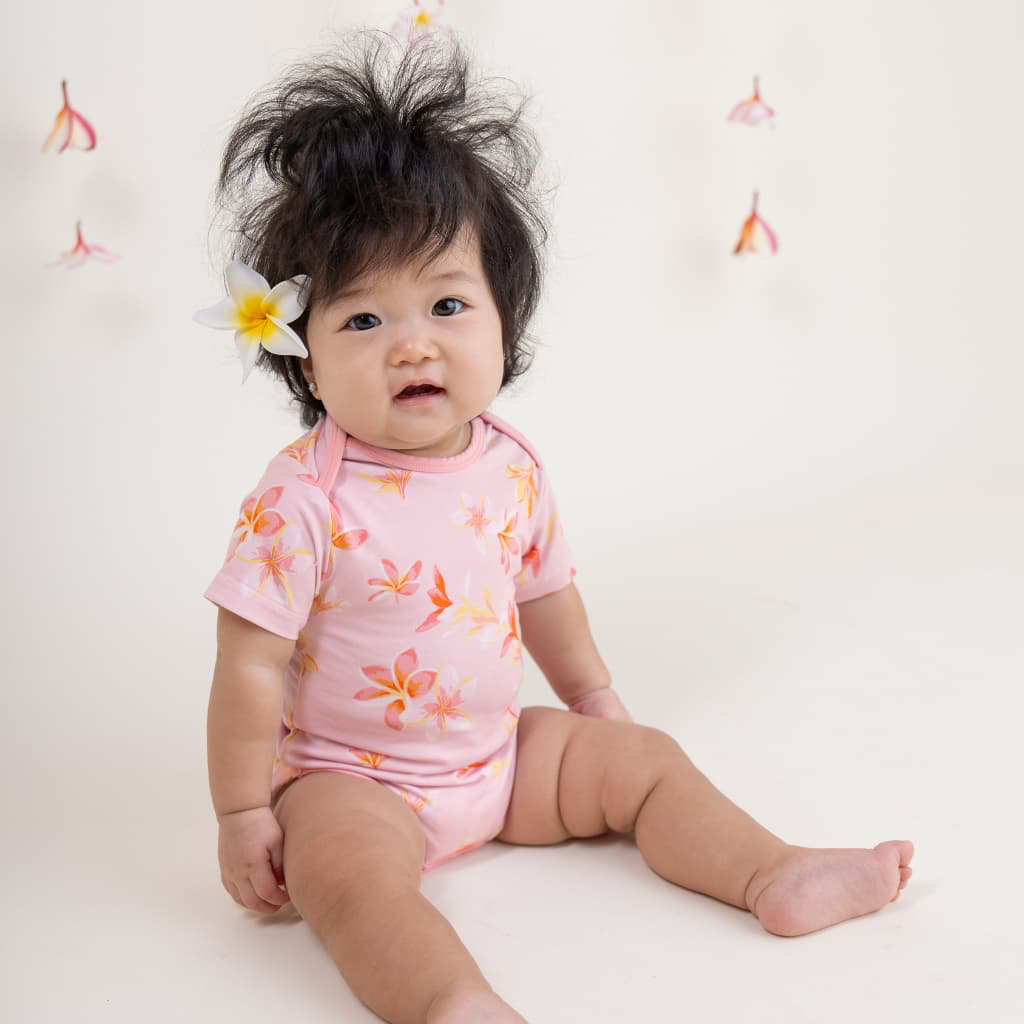 Plumeria Honey - Baby Bamboo Onesie- Coco Moon