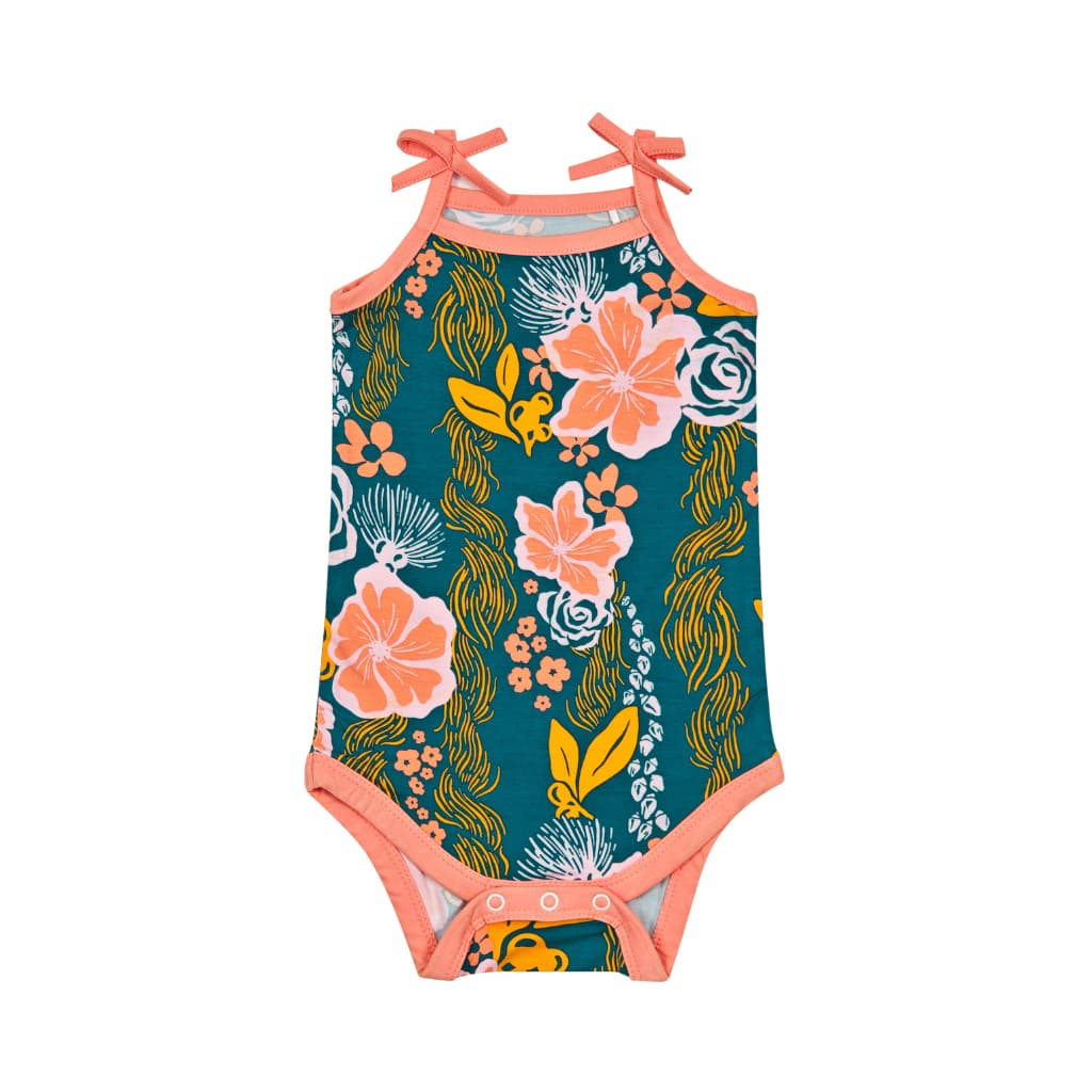 Lā Lei - Bamboo Tank Top Onesie - Coco Moon