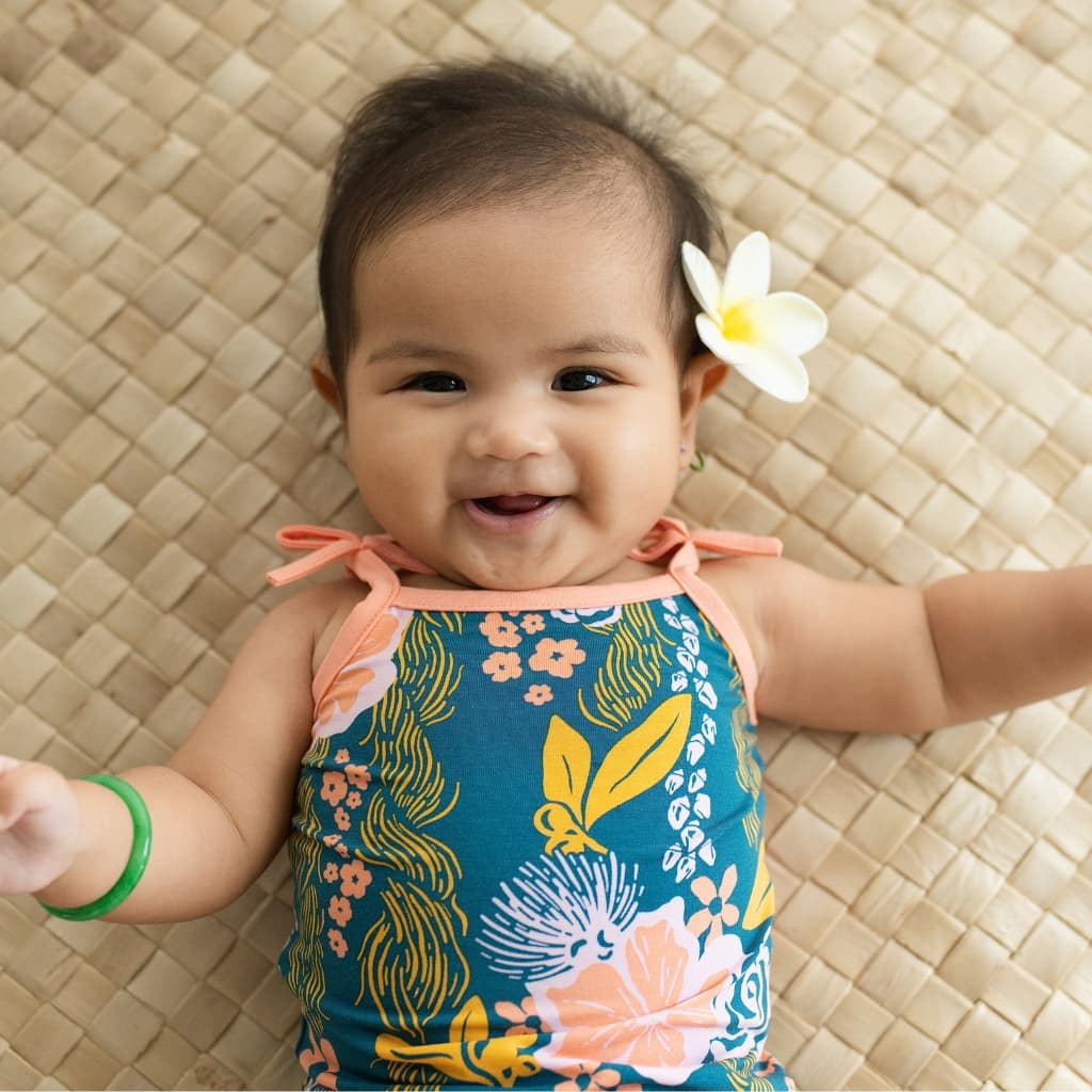 Lā Lei - Bamboo Tank Top Onesie - Coco Moon