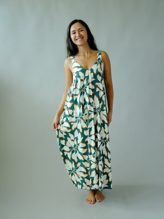 Lust Dress- Bloomtide Petrol