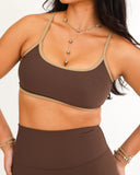 Cross Back Bra -Ribbed - Mocha - ABT