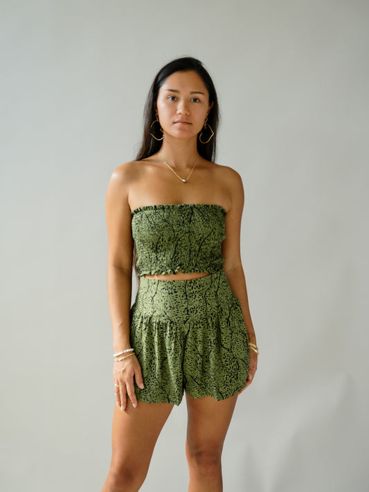 Yara Bandeau Top - Savanae Olive