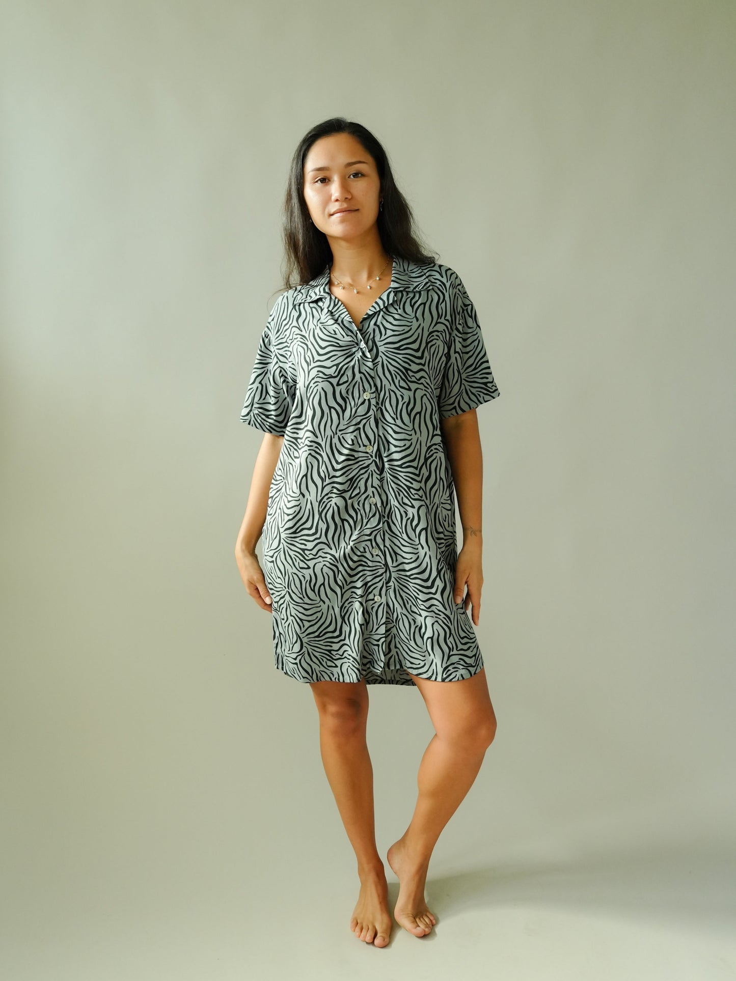 Calabria Shirt Dress - Raye Grey