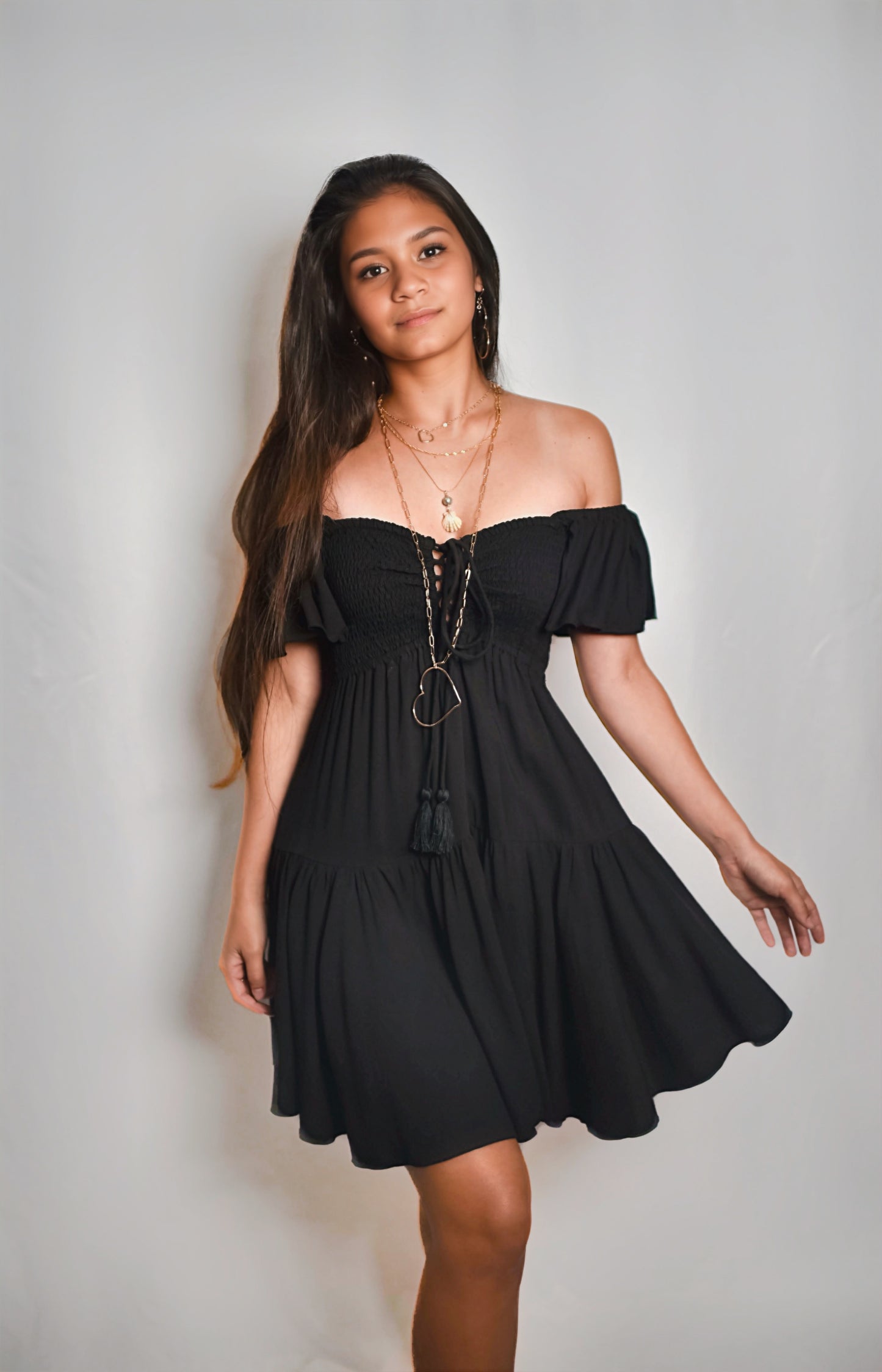 PASSIONE Dress- SOLID BLACK - KHUSH 39/40/44/47