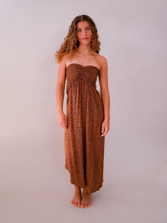 Shayla Dress - Granelli Cocoa