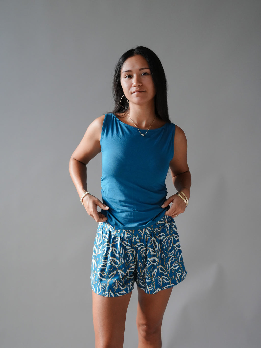 Viscose Aureen Top - Solid Slate