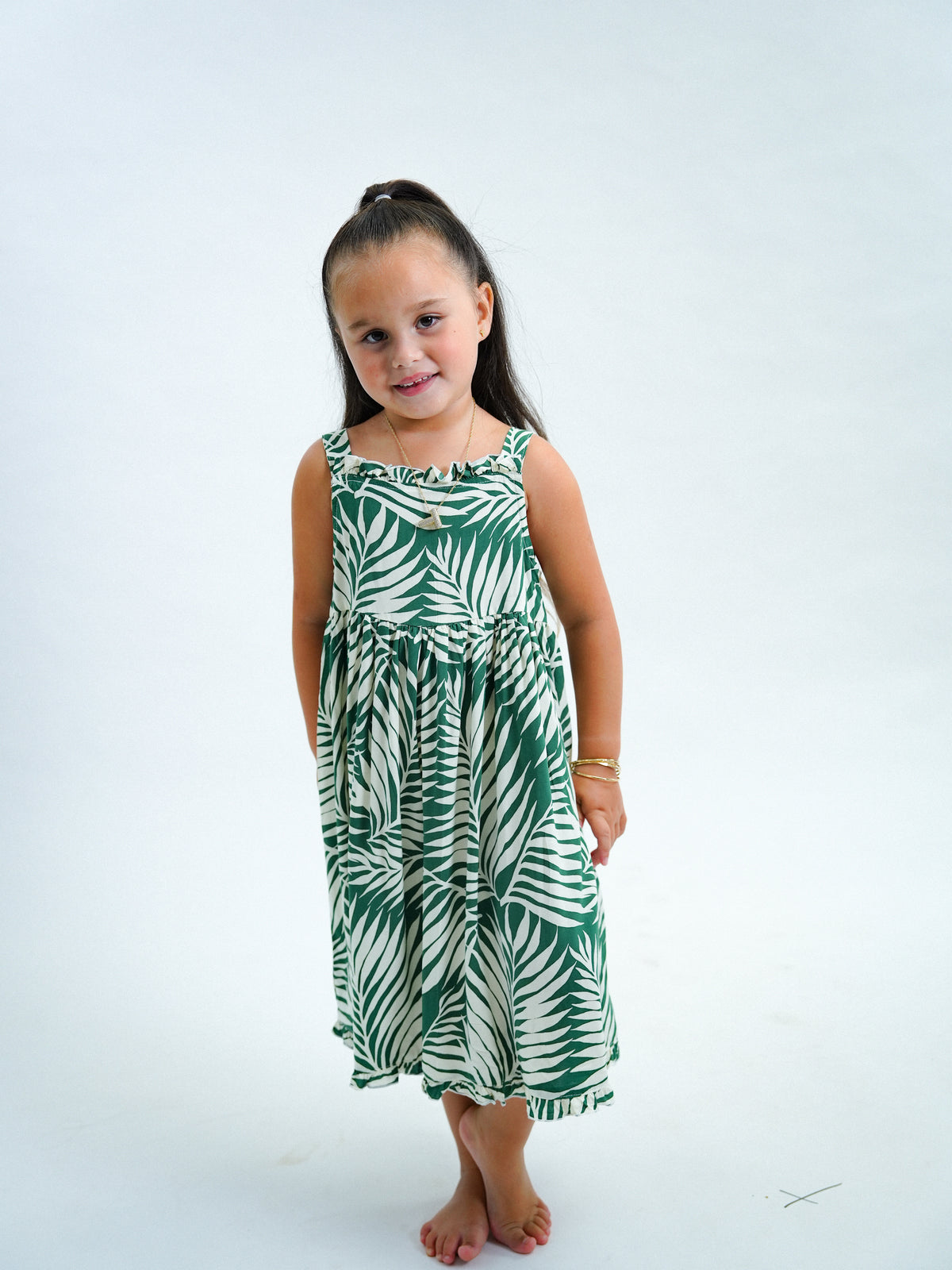 Girls MJ Dress - Drift Green