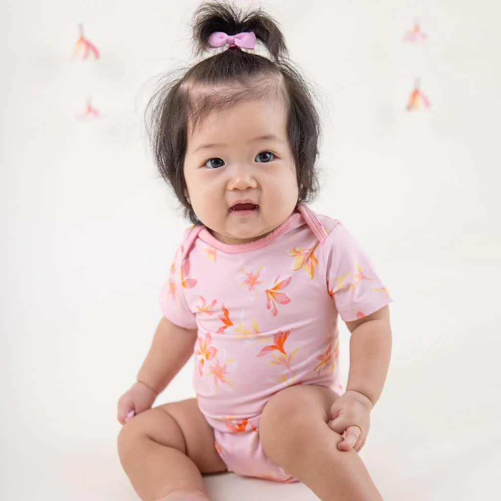 Plumeria Honey - Baby Bamboo Onesie- Coco Moon