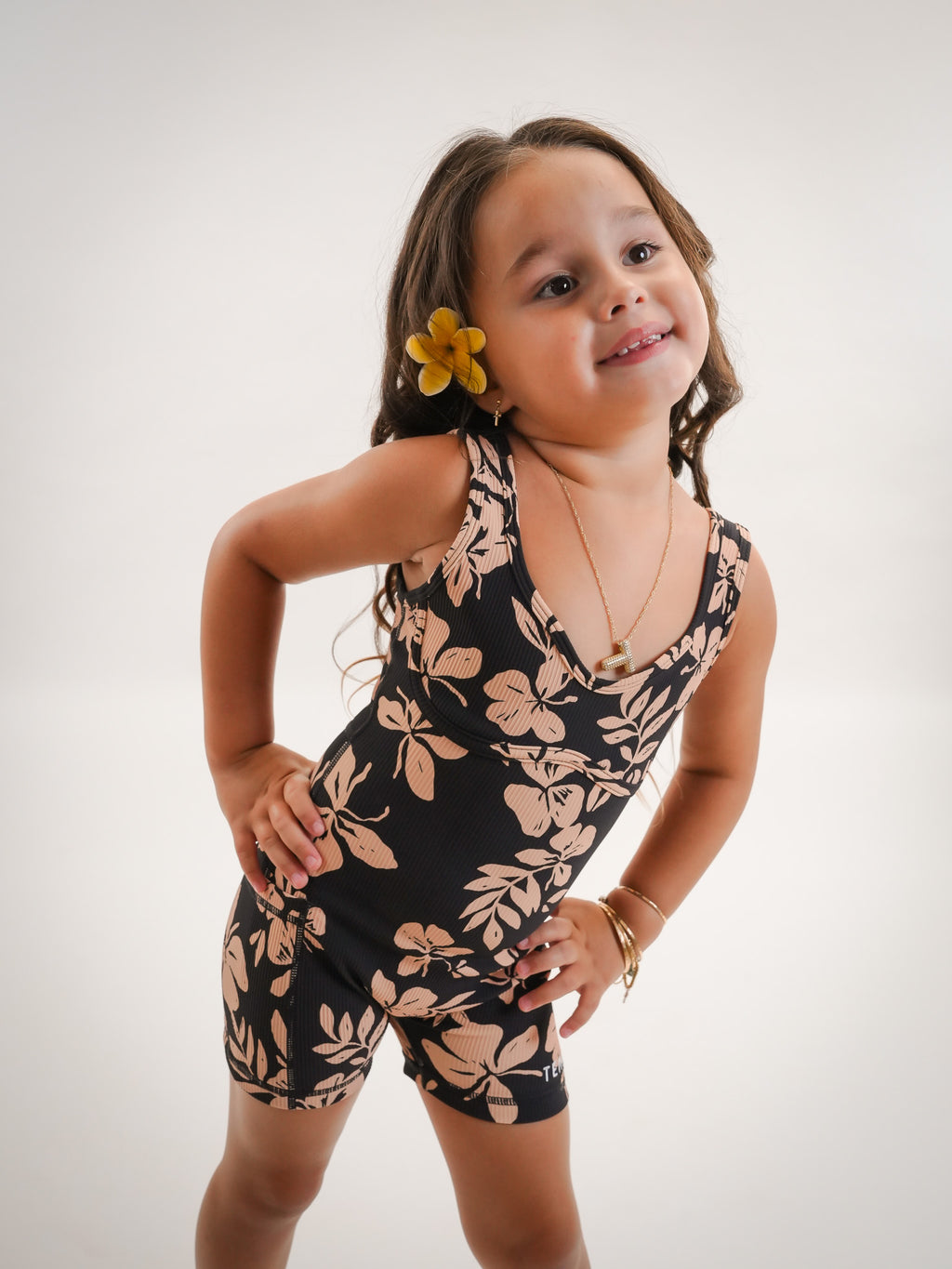 Mini Aura Jumpsuit - Ribbed Okika Black