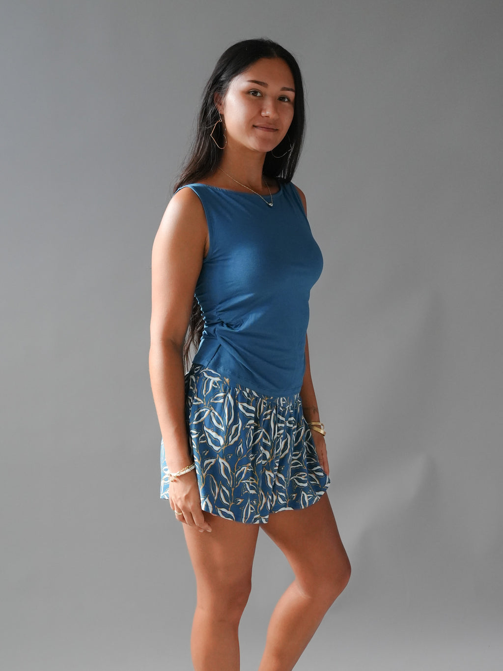 Viscose Aureen Top - Solid Slate