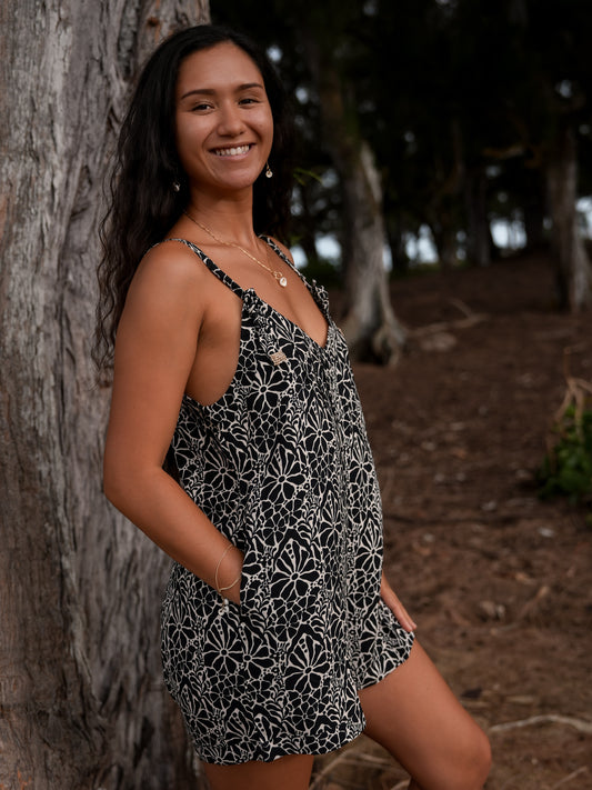 Rocas Romper - Magnolia Black