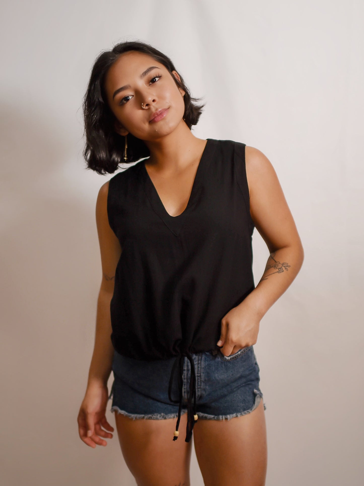 NUI TOP - Solid Black - KHUSH 45