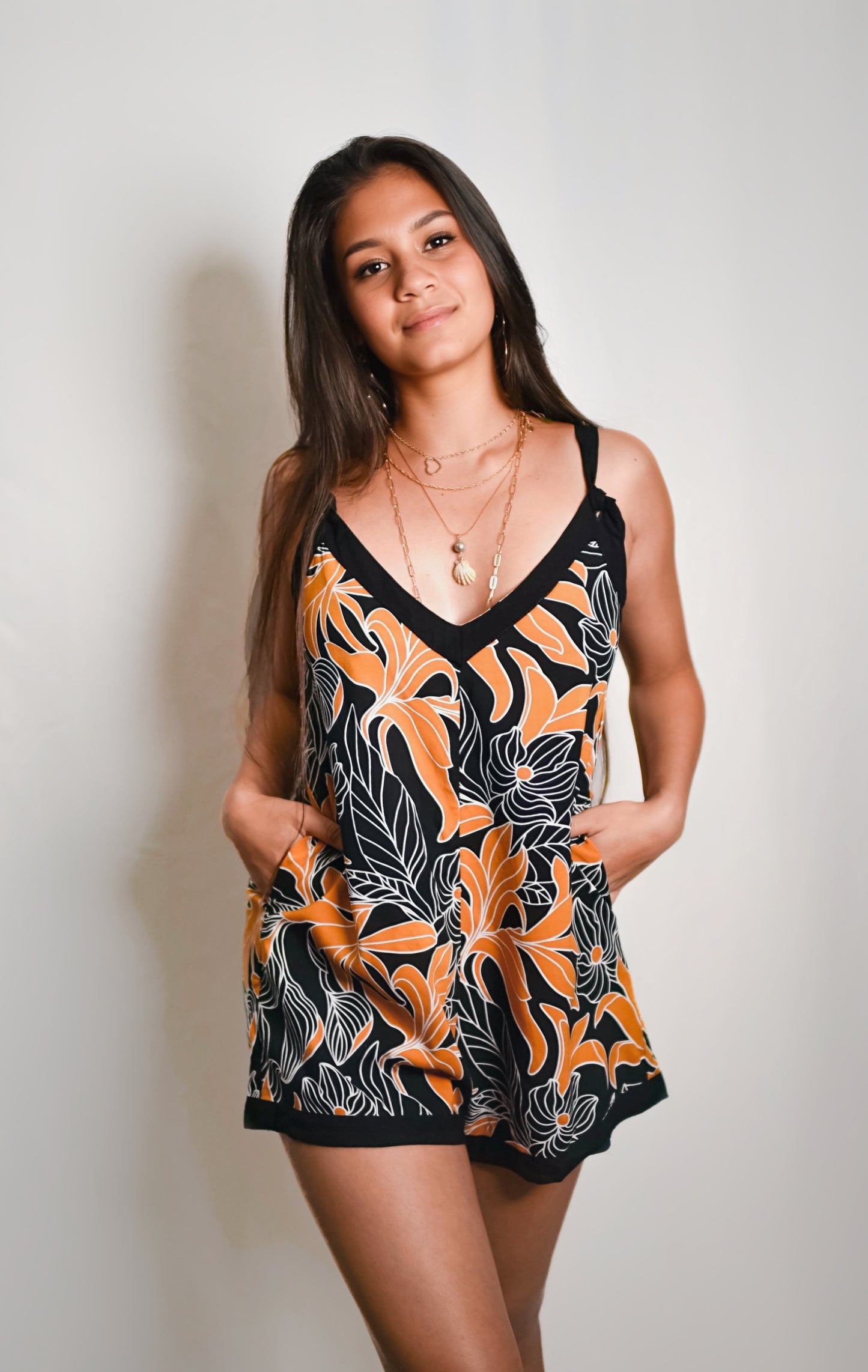 TOPAZIO ROMPER - TROPICAL BLACK - KHUSH 45