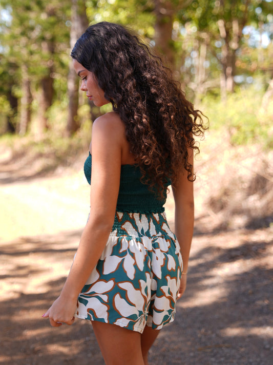 Yara Bandeau Top - Solid Petrol