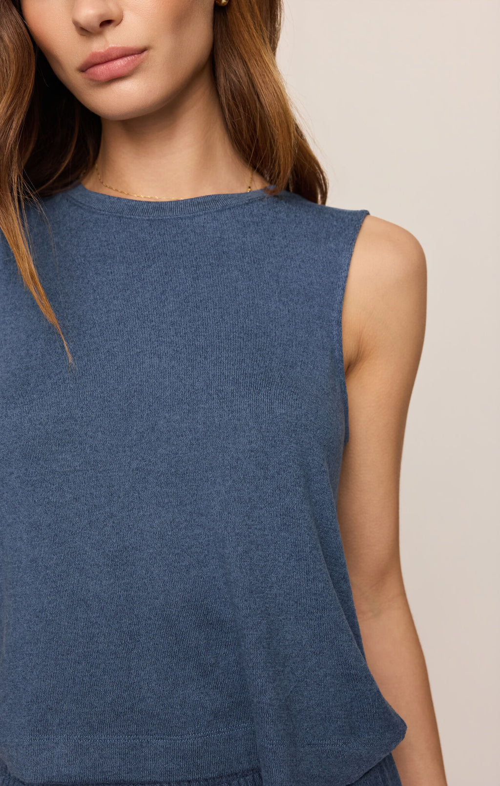 Sloane Soft Knit Tank - TRUE NAVY - ZLT263720