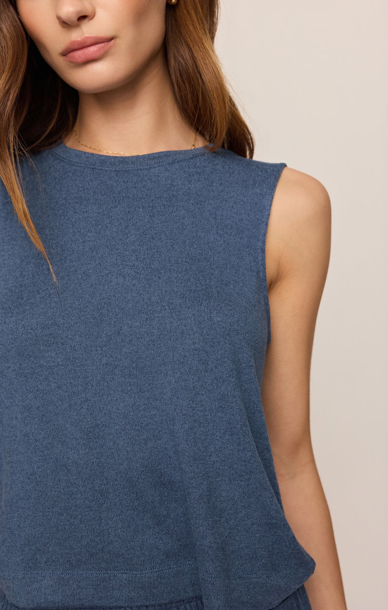 Sloane Soft Knit Tank - TRUE NAVY - ZLT263720