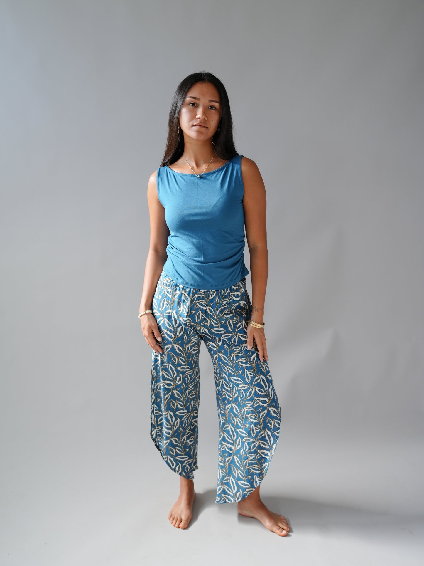Haven Pant (Short Length)- Lauris Petrol