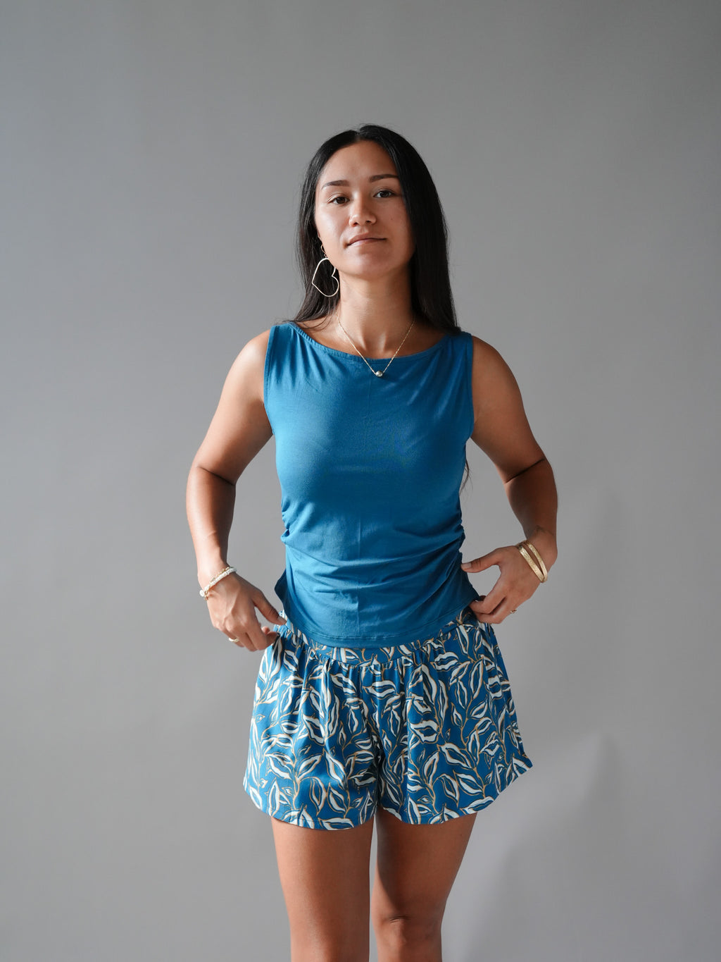 Viscose Aureen Top - Solid Slate