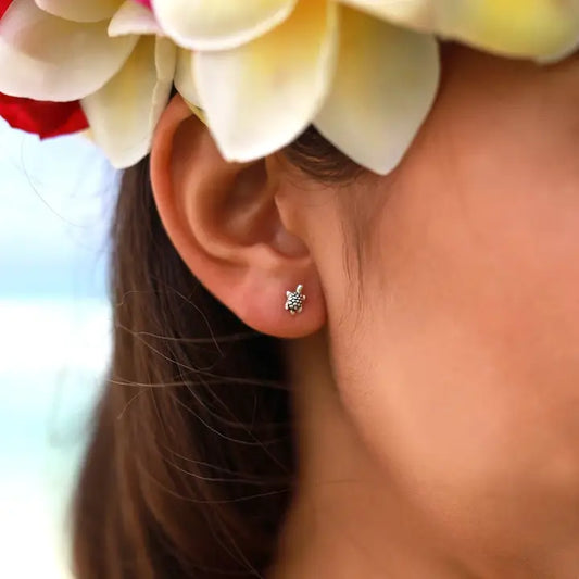 39-Sea Turtle Honu Studs- GOLD- KIELE