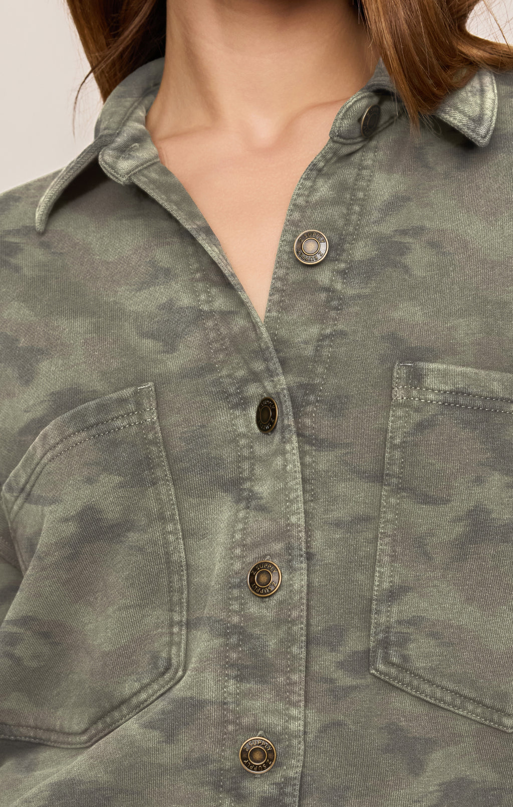 All Day Camo Knit Jacket - Classic Olive - ZJ264312S