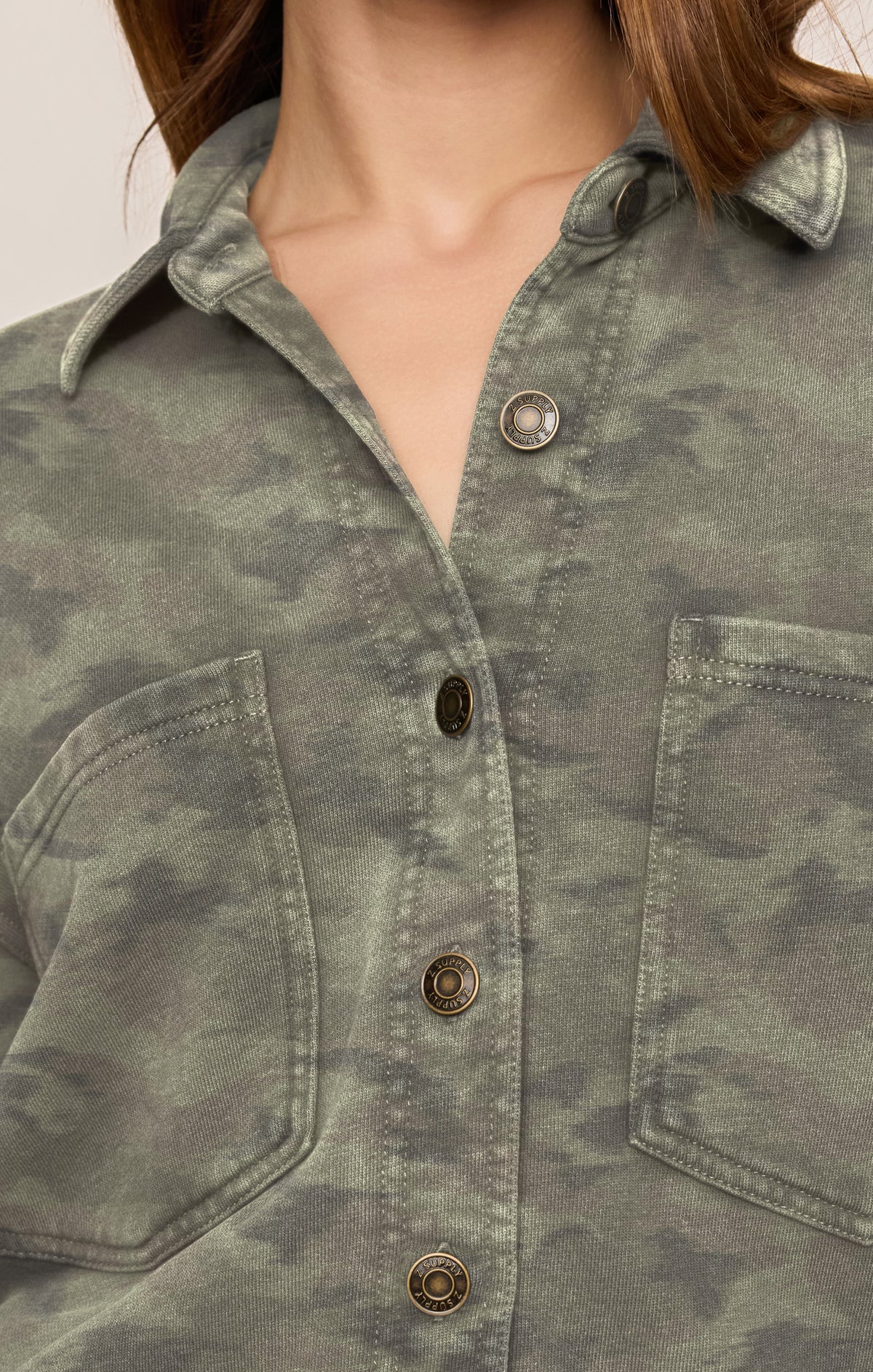 All Day Camo Knit Jacket - Classic Olive - ZJ264312S