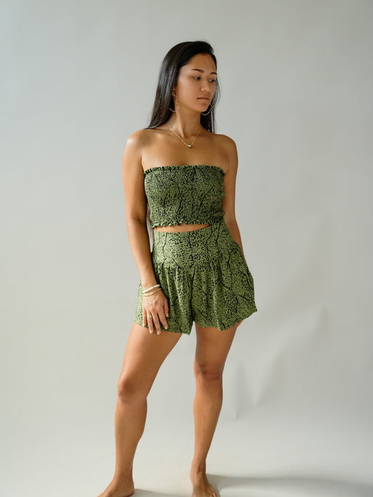 Yara Bandeau Top - Savanae Olive