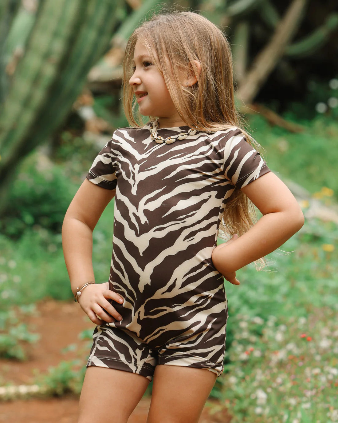 Mini T-Shirt Jumpsuit - Smooth Dark Zebra