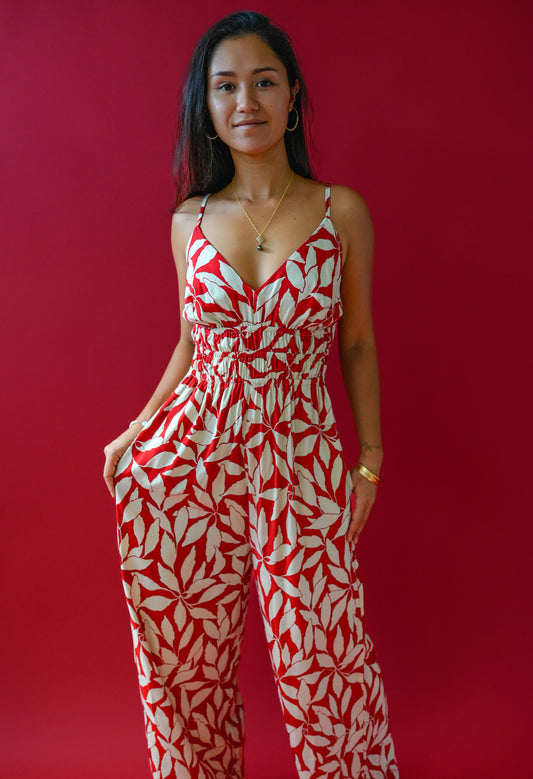 Perola Jumpsuit - Laleen Red
