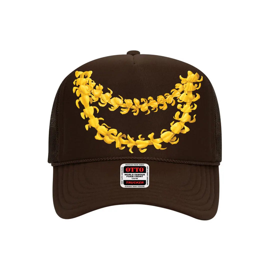 Puakenikeni Trucker Hat- Brown - Na Koa Brand