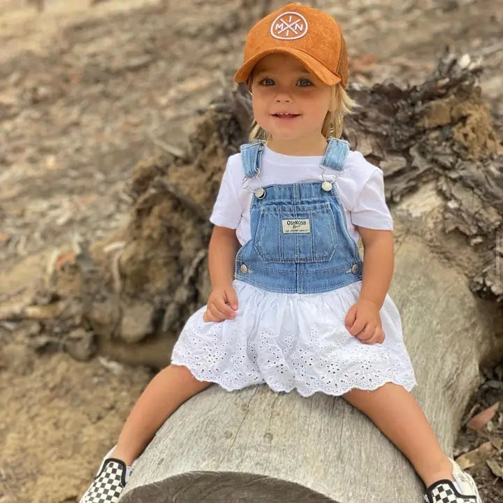 Mini X Brown Suede Trucker Hat- Toddler - MAMA X