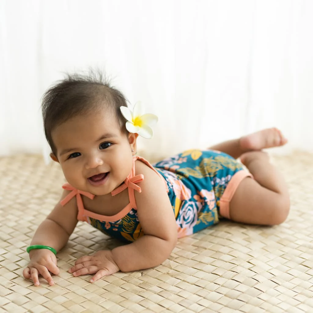 Lā Lei - Bamboo Tank Top Onesie - Coco Moon