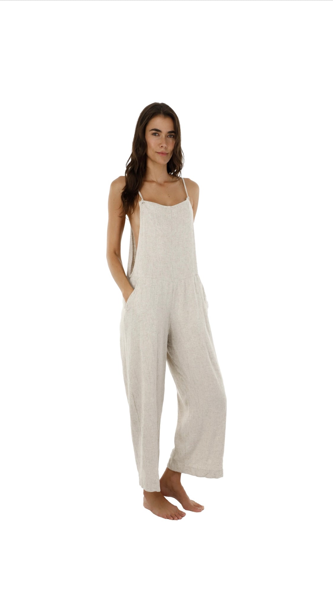 LINEN SEED SOLSTICE JUMPSUIT- BEIGE - MALAI