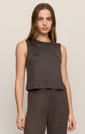 Sloane Soft Knit Tank - Cocoa Bean