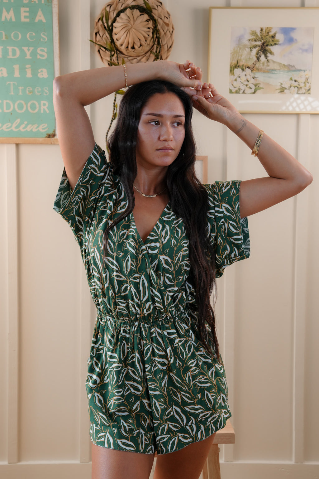 Wailea Romper - Lauris Green