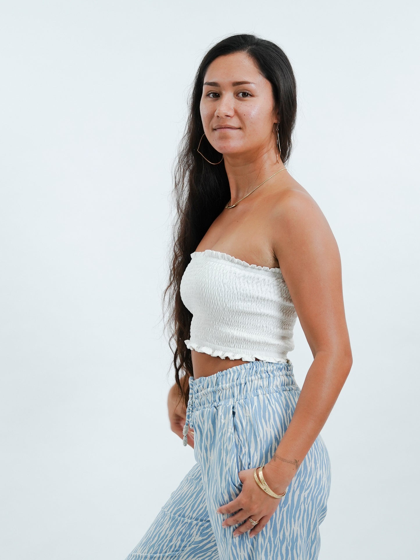 Yara Top- Solid Off White