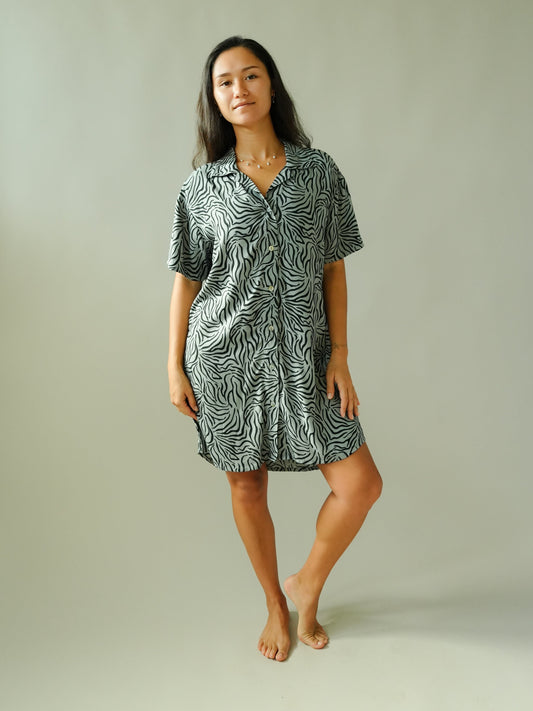 Calabria Shirt Dress - Raye Grey