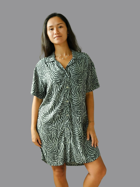 Calabria Shirt Dress - Raye Grey